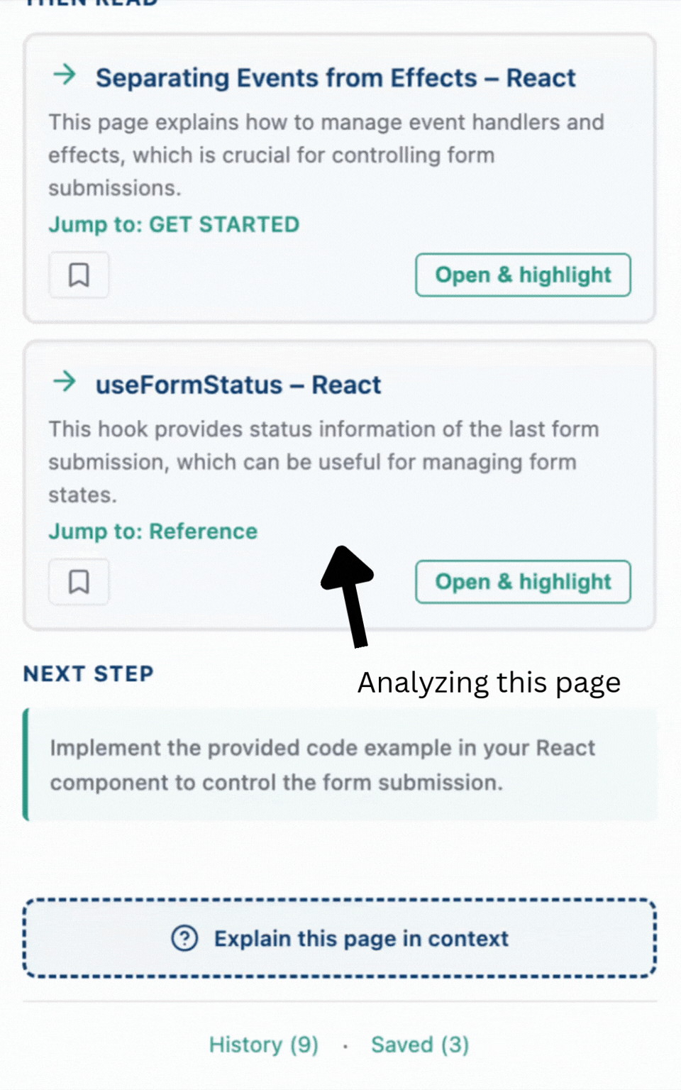 Explain this page example