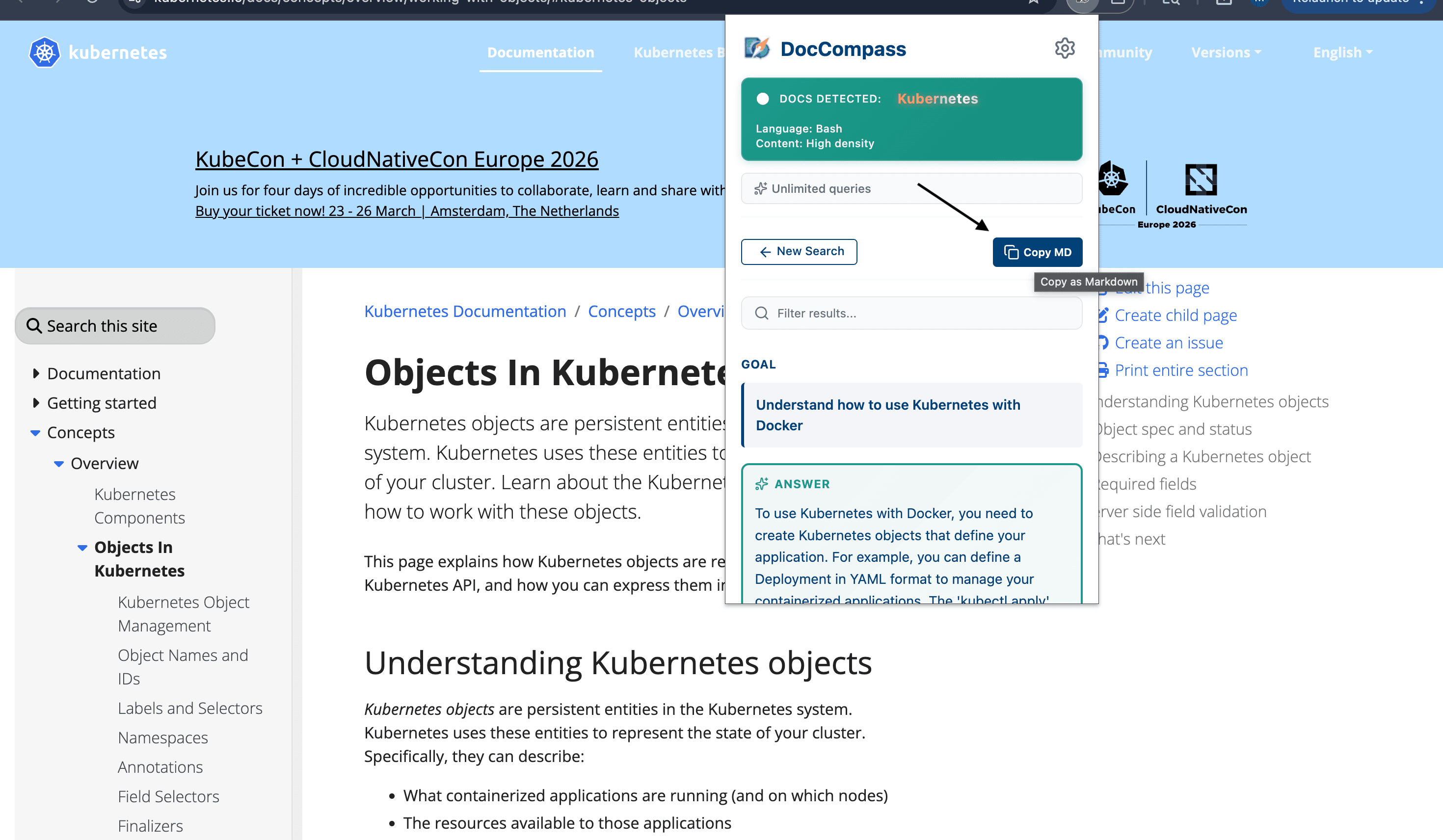 Copy as Markdown screenshot 1