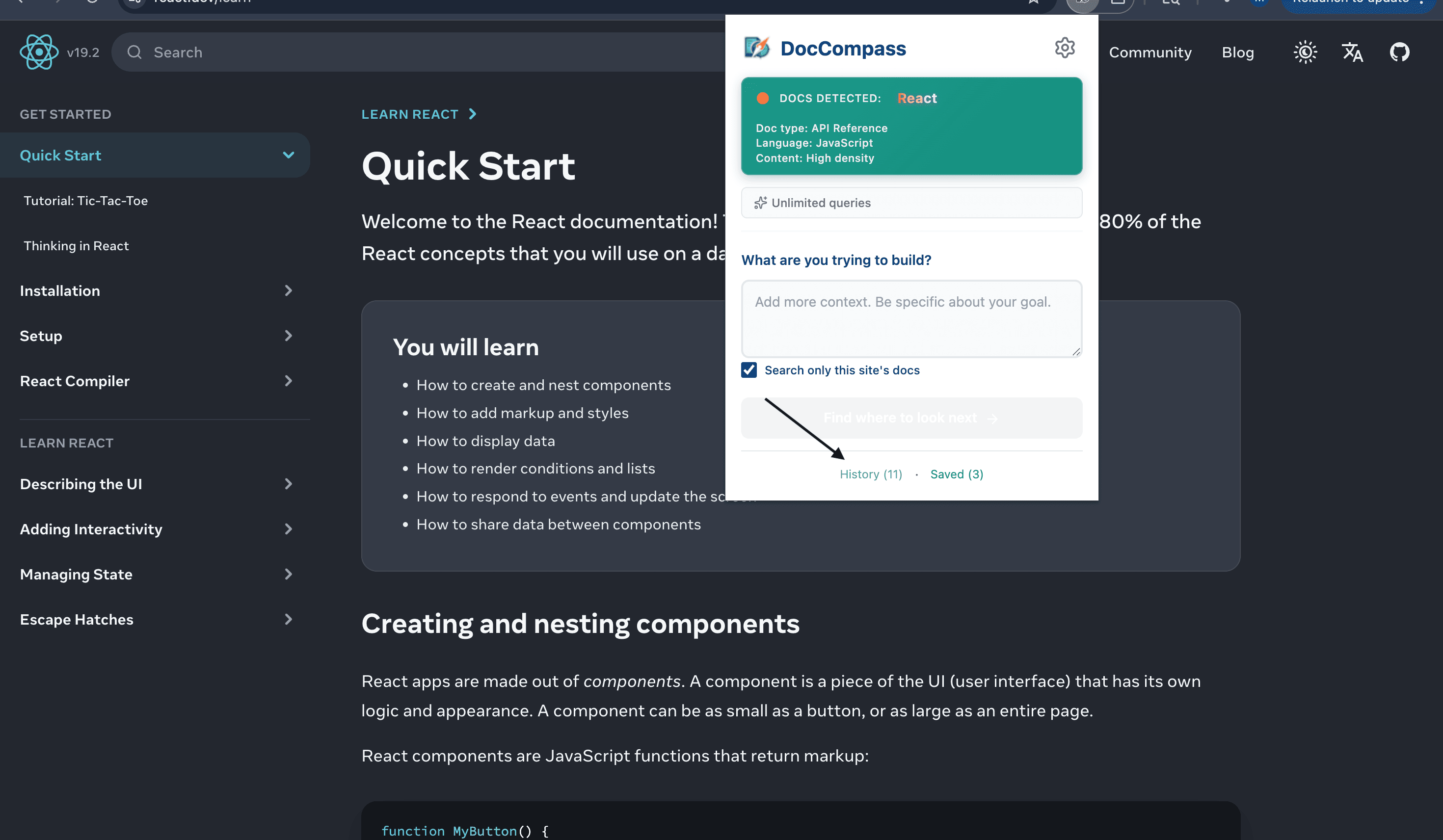 Search History screenshot 1