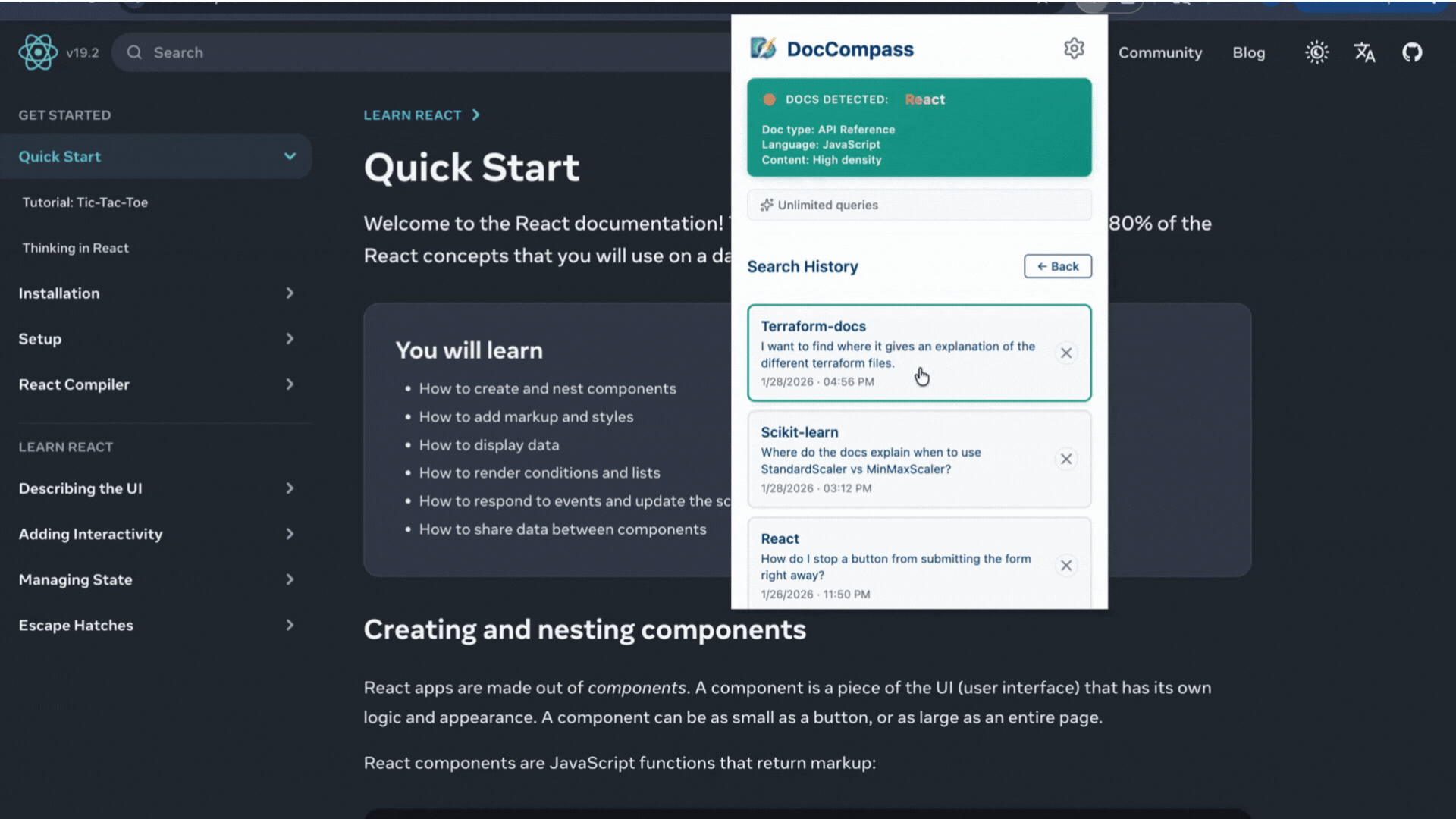 Search History screenshot 4