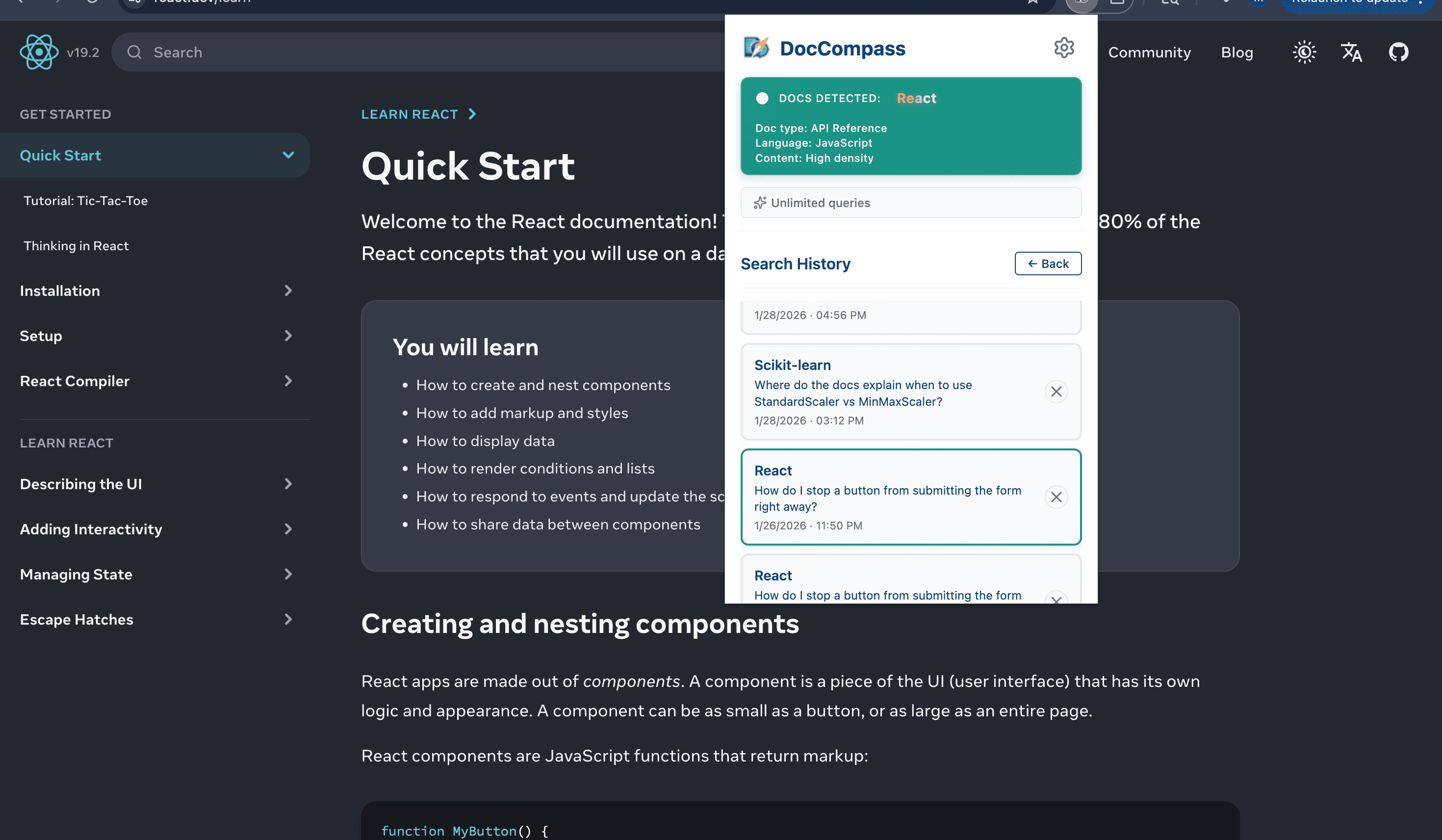 Search History screenshot 2